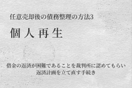 任意売却後の債務整理の方法3:個人再生