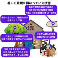 著しく景観を損なっている状態