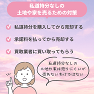 私道持分なしの土地や家を売るための対策