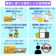 審査に落ち原因となる信用情報