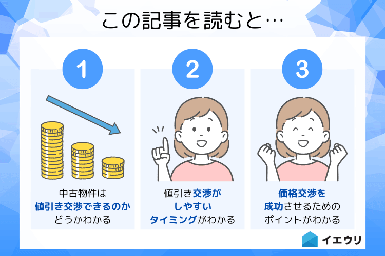 中古物件の購入時に値引きは可能？値引き幅や交渉が有利になる条件を 