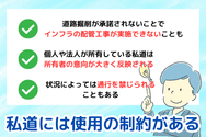 私道には使用の制約がある