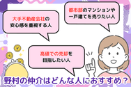 野村の仲介はどんな人におすすめ?