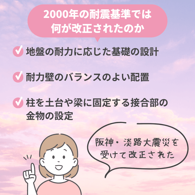 2000年の耐震基準では何が改正されたのか
