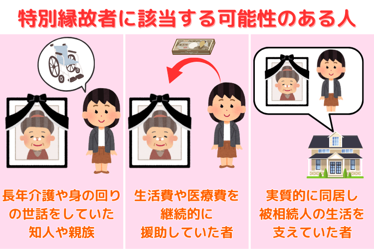 特別縁故者に該当する可能性のある人