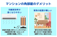 マンションの角部屋のデメリット