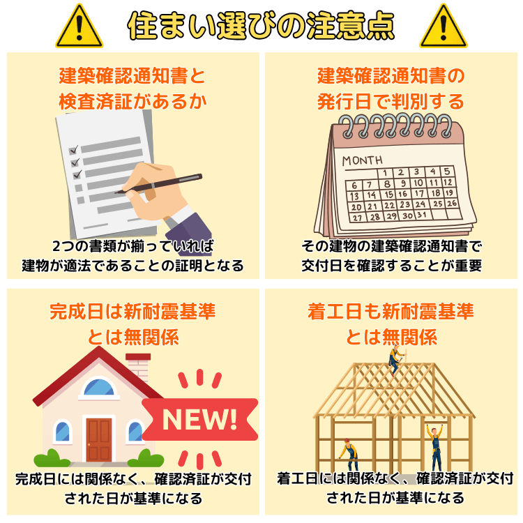 住まい選びの注意点