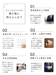 キャンセルリスクを最小限に抑えるには?