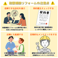 耐震補強リフォームの注意点