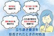 立ち退き要求を拒否されたときの対処法