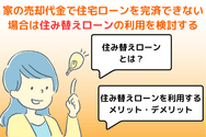 家の売却代金で住宅ローンを完済できない場合は住み替えローンの利用を検討する