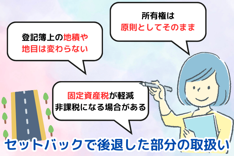 セットバックで後退した部分の取扱い