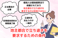 地主都合で立ち退きを要求するための条件