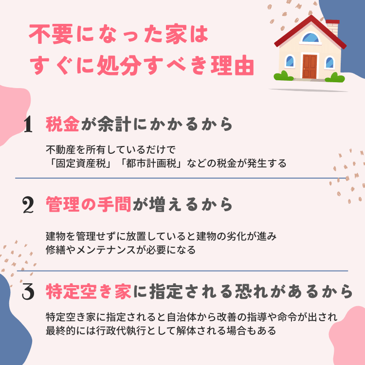 不要になった家はすぐに処分すべき理由