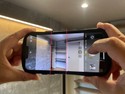 壁の境目にグリット線（赤線）を合わせて撮影