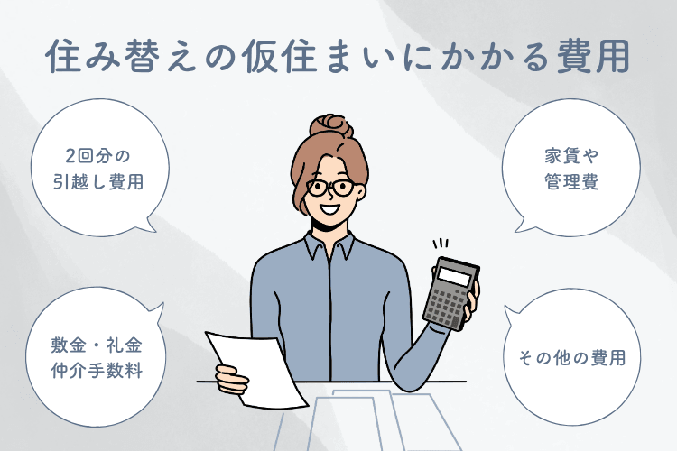 住み替えの仮住まいにかかる費用