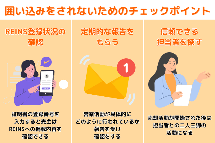 囲い込みをされないためのチェックポイント3つ
