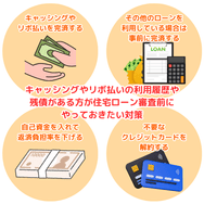 キャッシングやリボ払いの利用履歴や残債がある方が住宅ローン審査前にやっておきたい対策